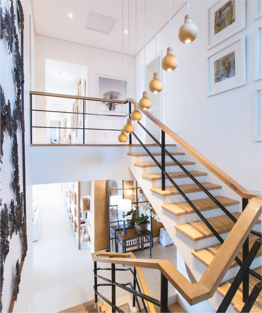Modern staircase interior in an UrbanLUX custom home